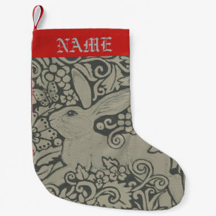 Grey Shades Rabbit Christmas Stocking Personalised