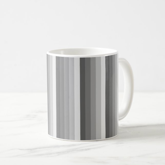 Grey shadow stripes coffee mug (Front Right)