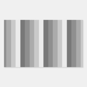 Grey shadow stripes rectangular sticker
