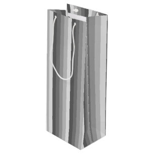 Grey shadow stripes wine gift bag