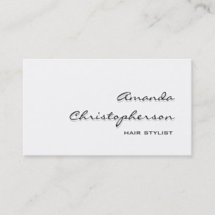 Grey Shadow White Hair Stylist Business Card
