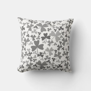 Grey Shamrocks Cushion
