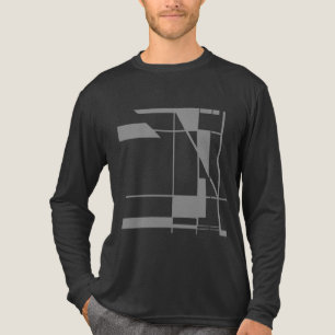 Grey Shapes Lines MCM-inspired Geometric Abstract Tri-Blend Shirt