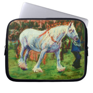 Grey Shire Horse 10 inch Laptop Sleeve