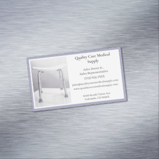 Grey  Shower Chair Senior Care Equipment Medical  Magnetic Business Card