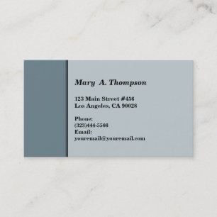 Grey side border business card