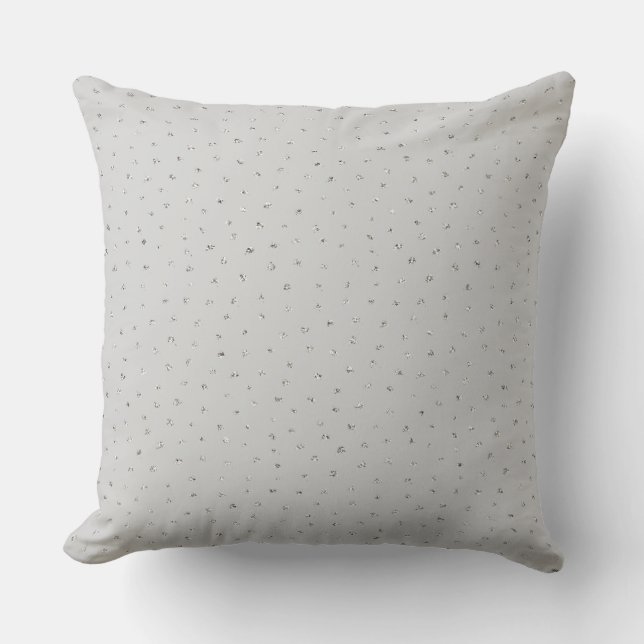 Grey Silver Confetti Cushion (Front)