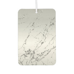 Grey Silver Glitzy Faux Glitter Car Air Freshener