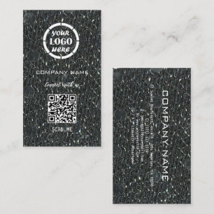 Grey Silver Professional Design Modern QR Code Business Card