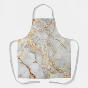 Grey Silver Professional Marble Agate Glam Apron