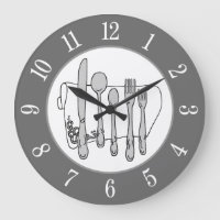 Grey Silverware White Napkin White Number on Grey