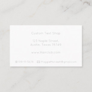 Grey Simple Clothing Shop Business Card