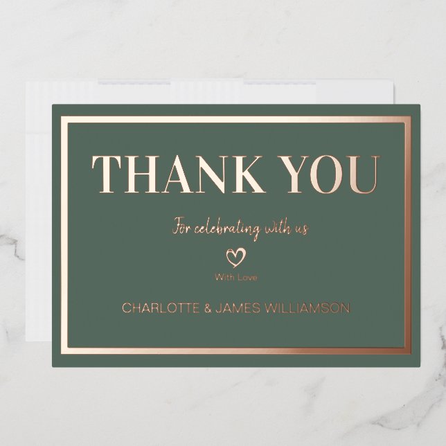 Grey Simple Minimalist Wedding Thank You    (Envelope)