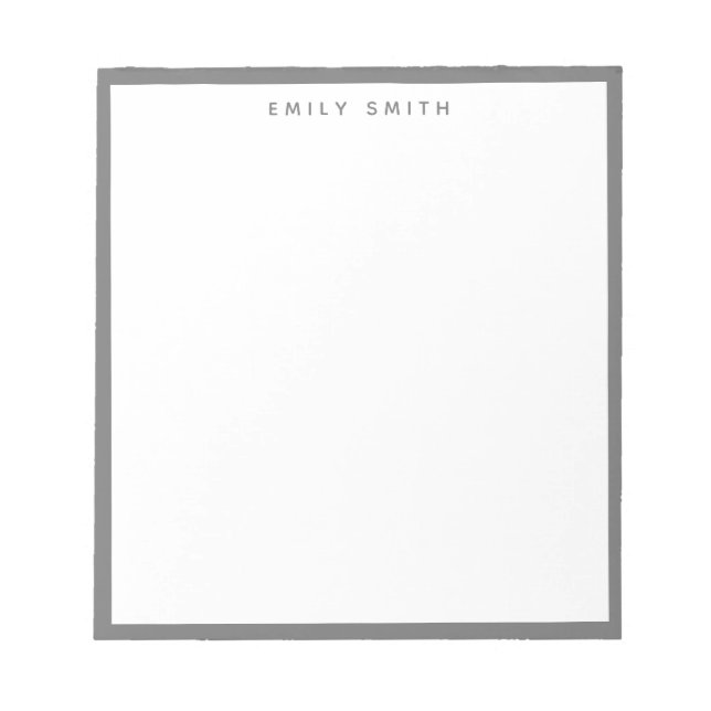 Grey Simple Modern Notepad (Front)