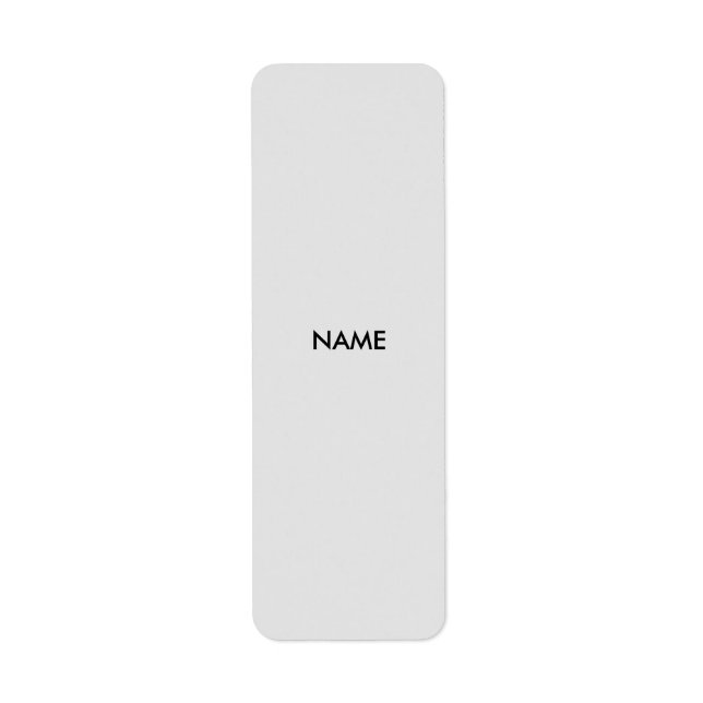 GREY SIMPLE NAME ADDRESS LABEL (Front)