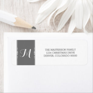 Grey Simply Chic Holiday Address Labels
