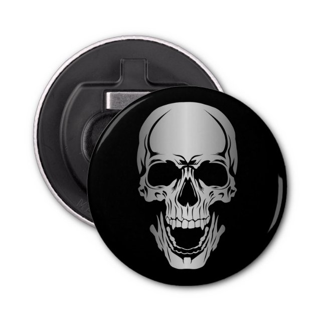 Grey Skull Bottle Opener (Front)