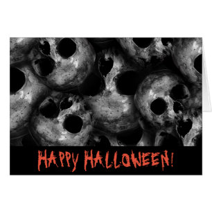 Grey Skulls Greeting Card