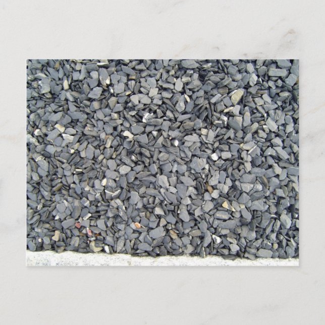 Grey Slate Chips Texture Postcard (Front)