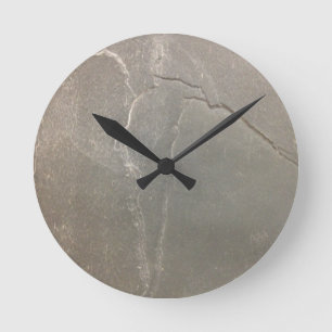 Grey Slate Round Clock