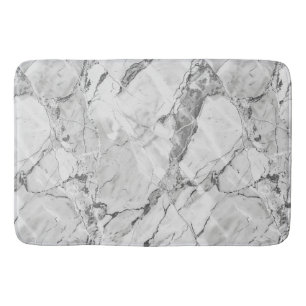 Grey "Slate Whisper Stream" Marble Texture All-Ove Bath Mat