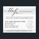 Grey Small Business Tumbler Cup Care Instructions Flyer<br><div class="desc">Grey Small Business Tumbler Cup Care Instructions</div>