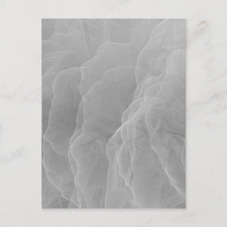 Grey Smoke Wispy Carbon Abstract Pattern Postcard