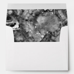Grey Smoky Quartz,  black white grey pattern  Envelope