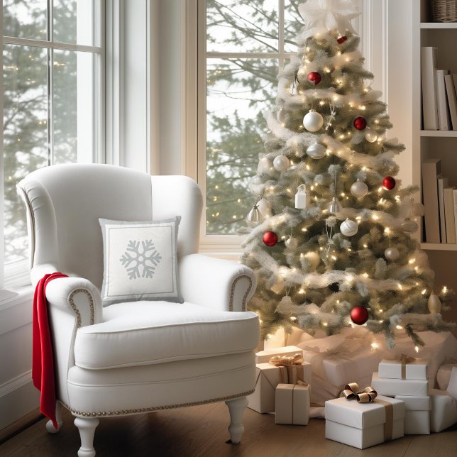 Grey Snowflake Cushion (Creator Uploaded)