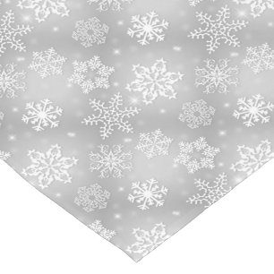Grey Snowflake pattern table runner