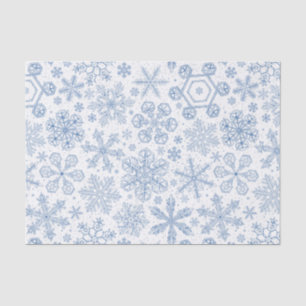 Grey Snowflakes on off white Tissue Paper