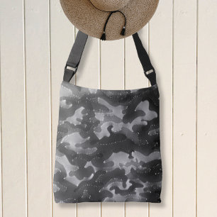 Grey Sparkle Camo Blend Crossbody Bag