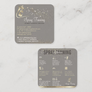 Grey Spray Tan Aftercare Instructions Tips Square Business Card