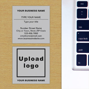 Grey Square Business Card