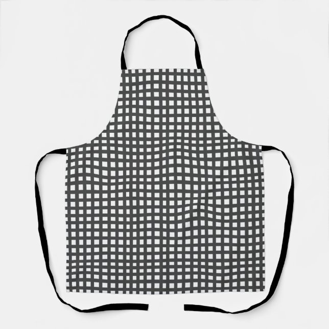 Grey square mesh grid  apron (Front)