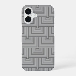 Grey square scales iPhone 16 case