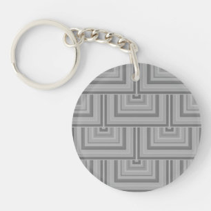 Grey square scales key ring