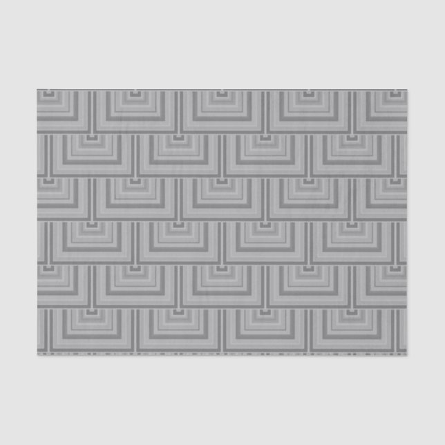 Grey square scales tissue paper (Front)