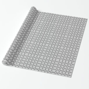 Grey Squares Pattern Wrapping Paper