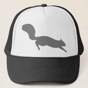 Grey Squirrel Running Wildlife Wild Animal Trucker Hat