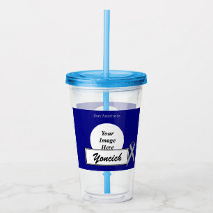 Grey Standard Ribbon by Kenneth Yoncich Acrylic Tumbler