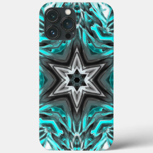 Grey star in touches of carved, glass or metallic iPhone 13 pro max case