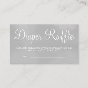 Grey Starry Sky Diaper Raffle Card Tickets