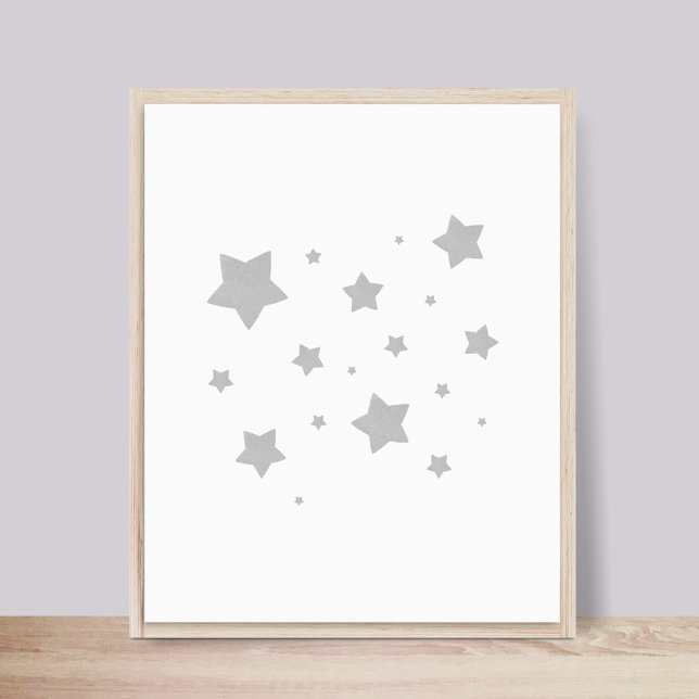 Grey Stars Nursery Poster (Creator Uploaded)