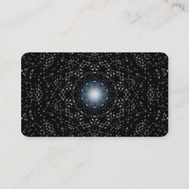 Grey Stars on Black Designer Business Cards (Front)