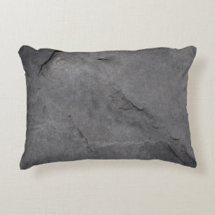 Grey stone texture black and white decorative cushion