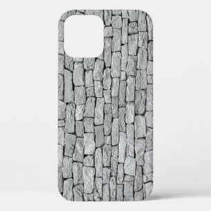 Grey stone wall, abstract background. iPhone 12 case