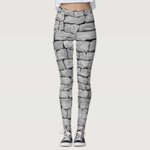 Grey stone wall, abstract background. leggings