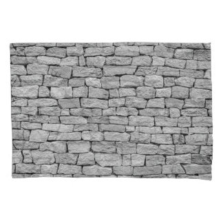 Grey stone wall, abstract background. pillowcase