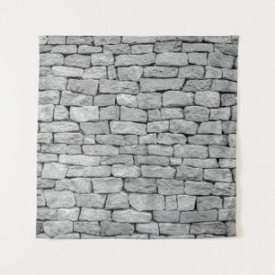 Grey stone wall, abstract background. tapestry